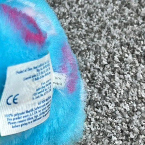 BUILD A Bear 15” Aqua Peace Sign Plush Bear - Picture 7 of 8